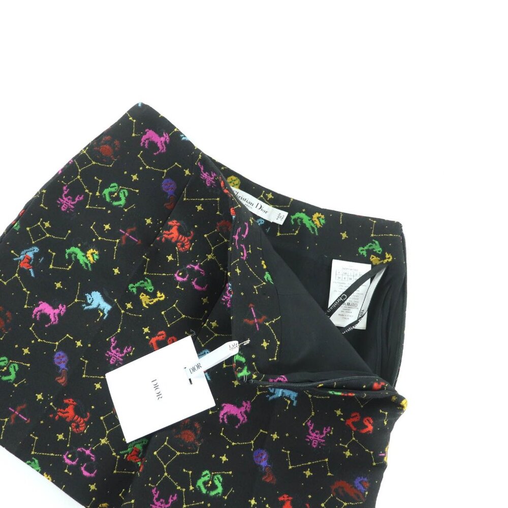 Christian Dior 241 P13 A7203 Lining 100% Silk Pixel Zodiac Center - Picture 3 of 10